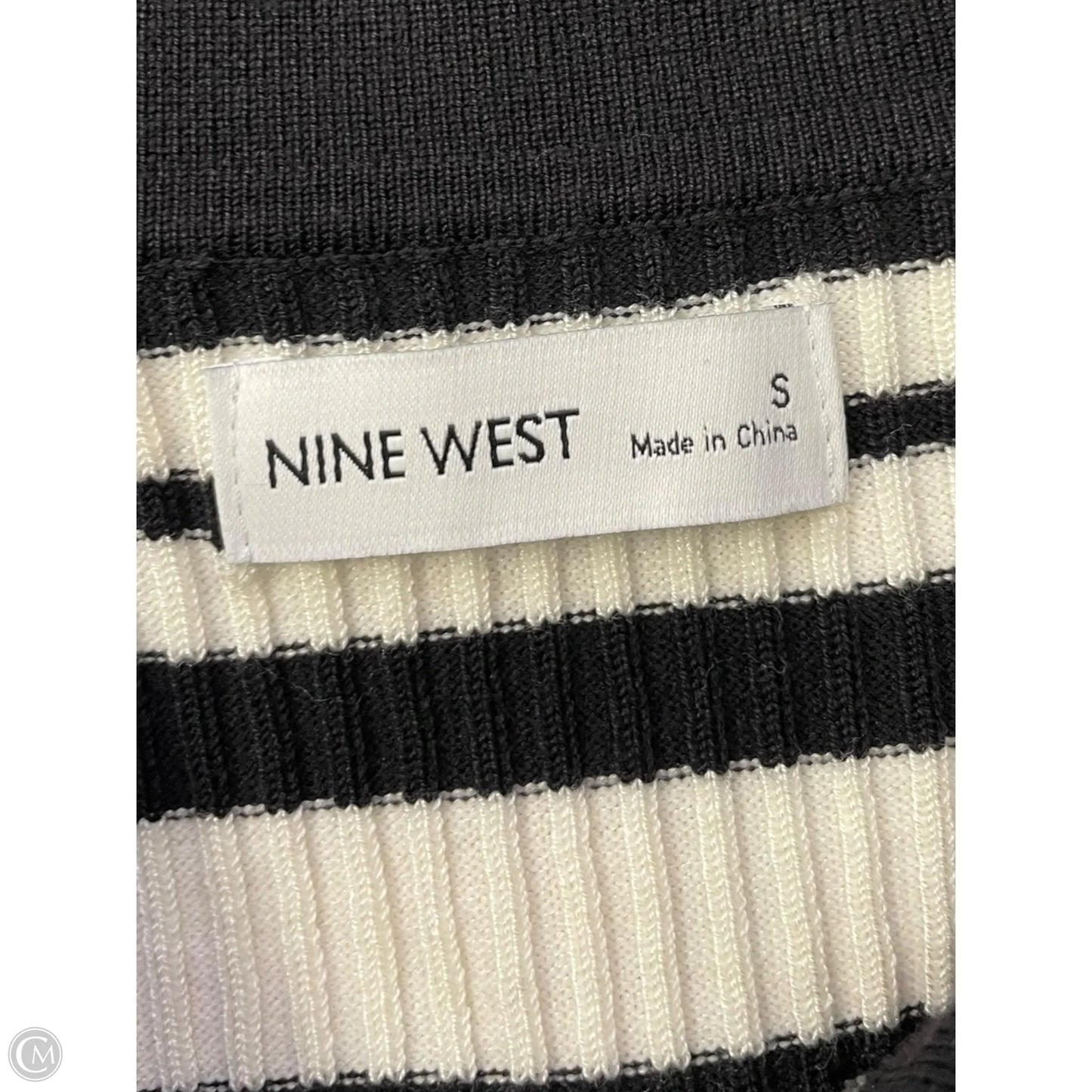 Top Sleeveless By Nine West In Striped Pattern, Size: S