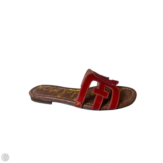 Sandals Flats By Sam Edelman In Brown & Red, Size: 8