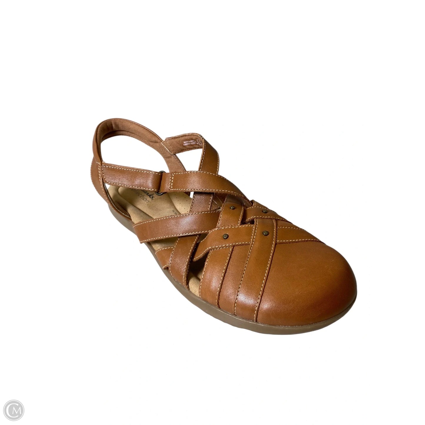 Sandals Flats By Clarks In Brown, Size: 11