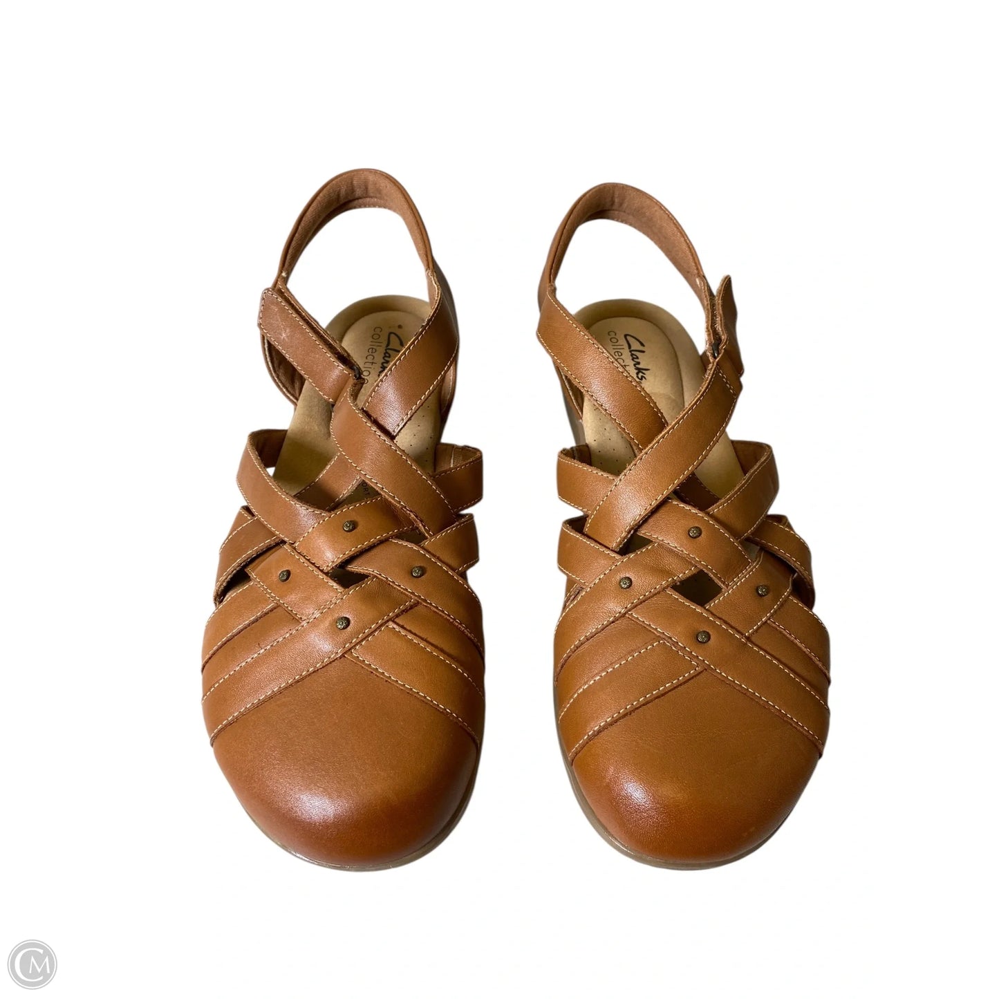 Sandals Flats By Clarks In Brown, Size: 11