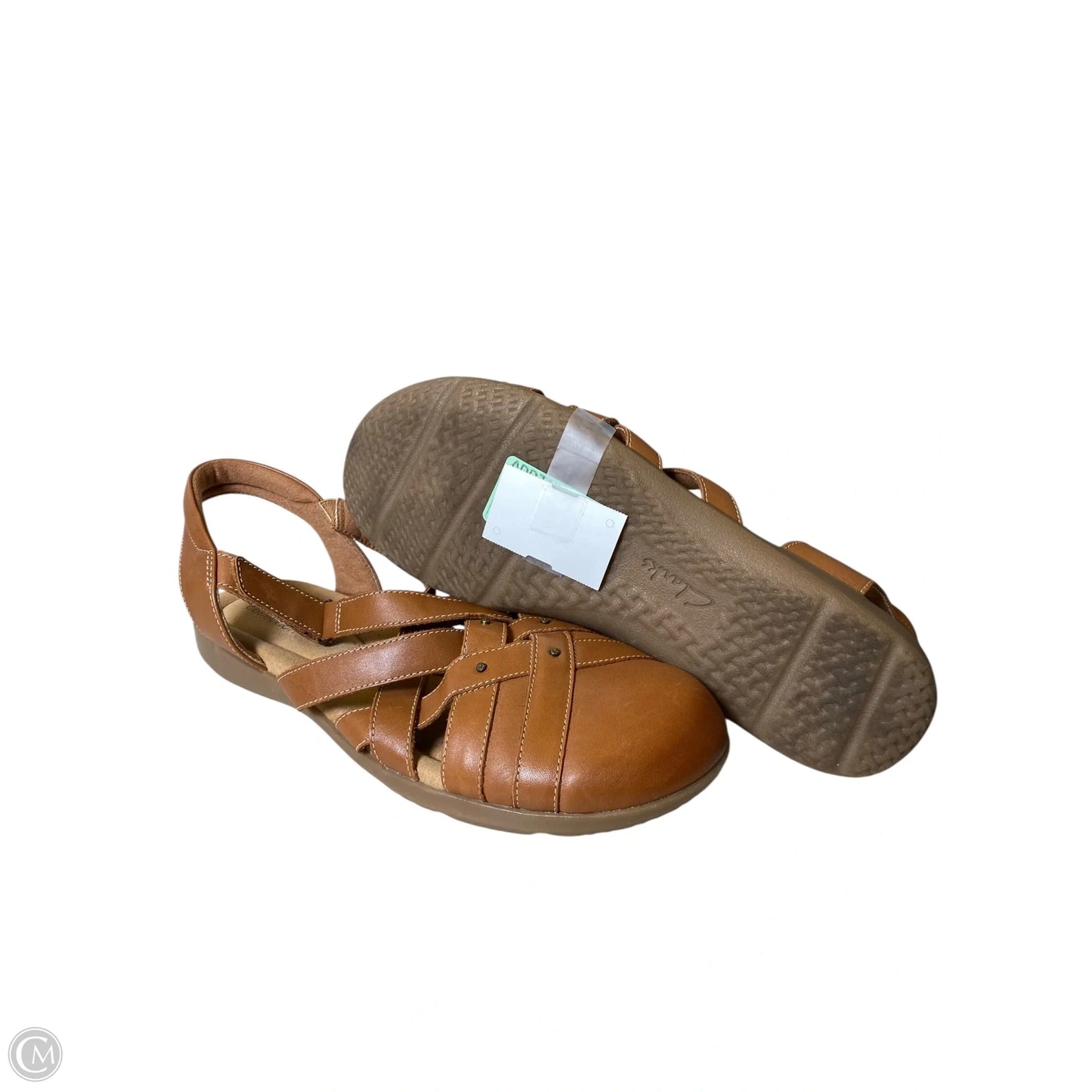 Sandals Flats By Clarks In Brown, Size: 11