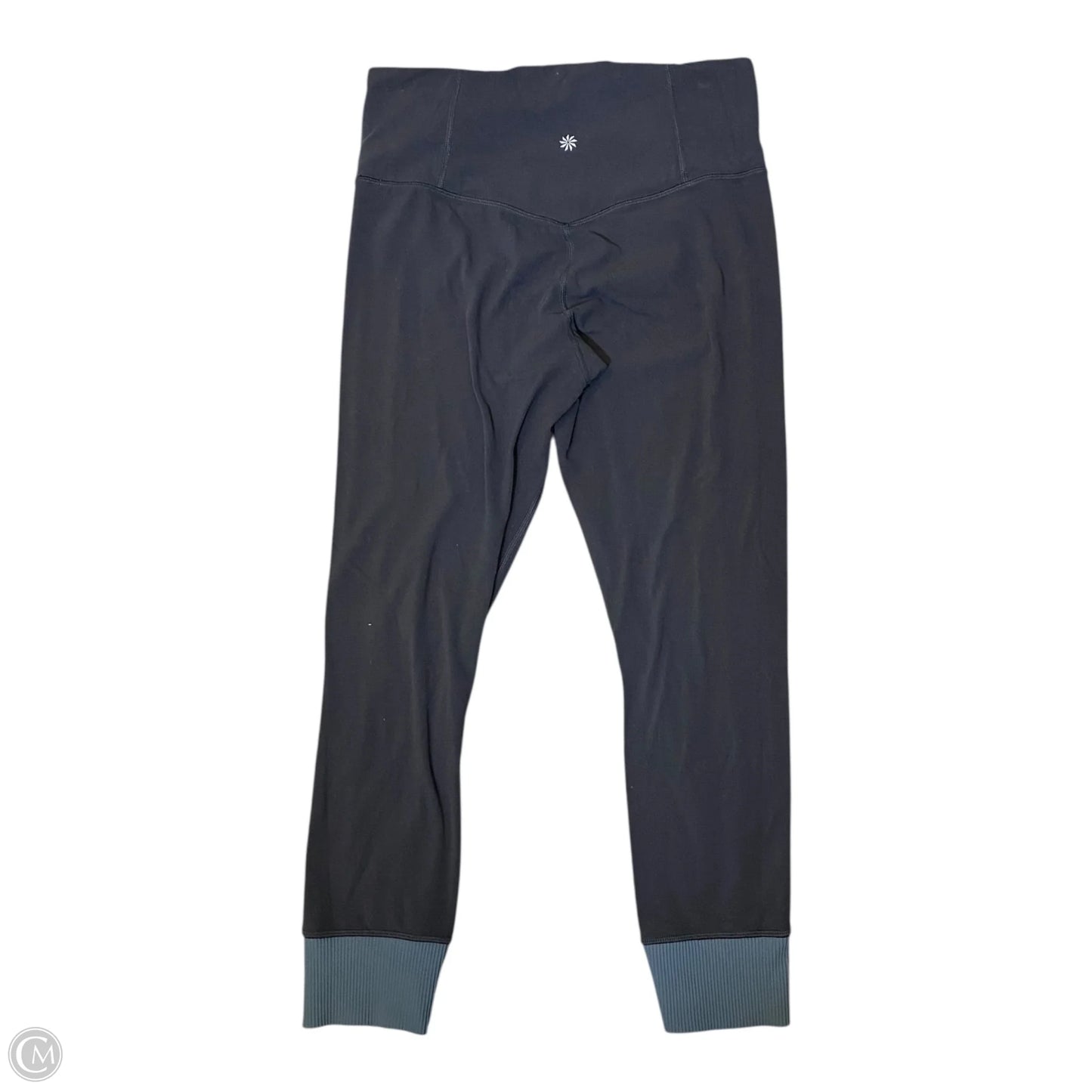 Athletic Leggings By Athleta In Black & Grey, Size: M