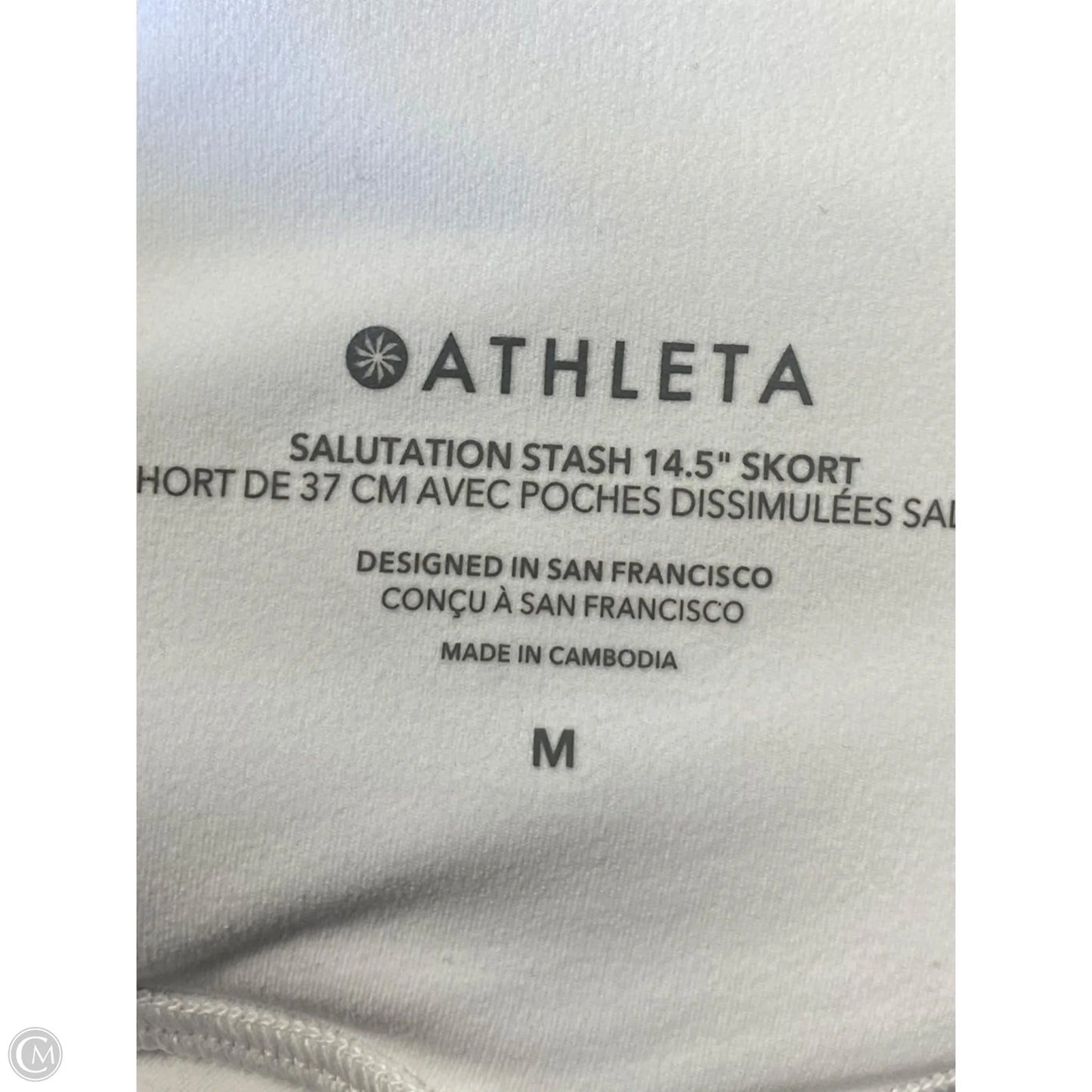 Athletic Skort By Athleta In White, Size: M