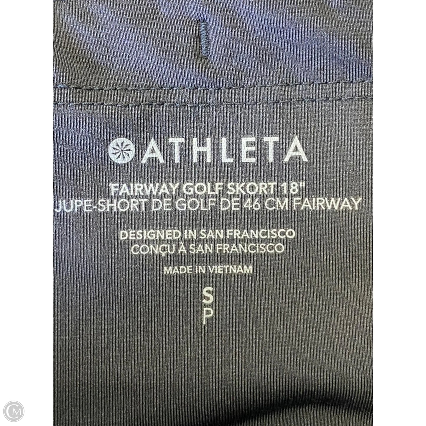 Athletic Skort By Athleta In Black, Size: S