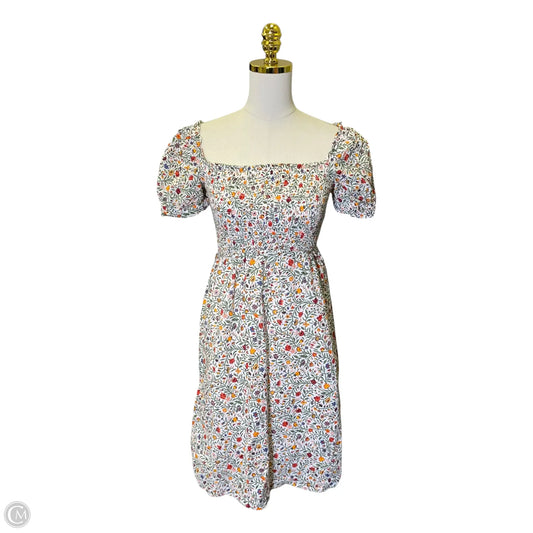 Dress Casual Midi By Ann Taylor In Floral Print, Size: Xs