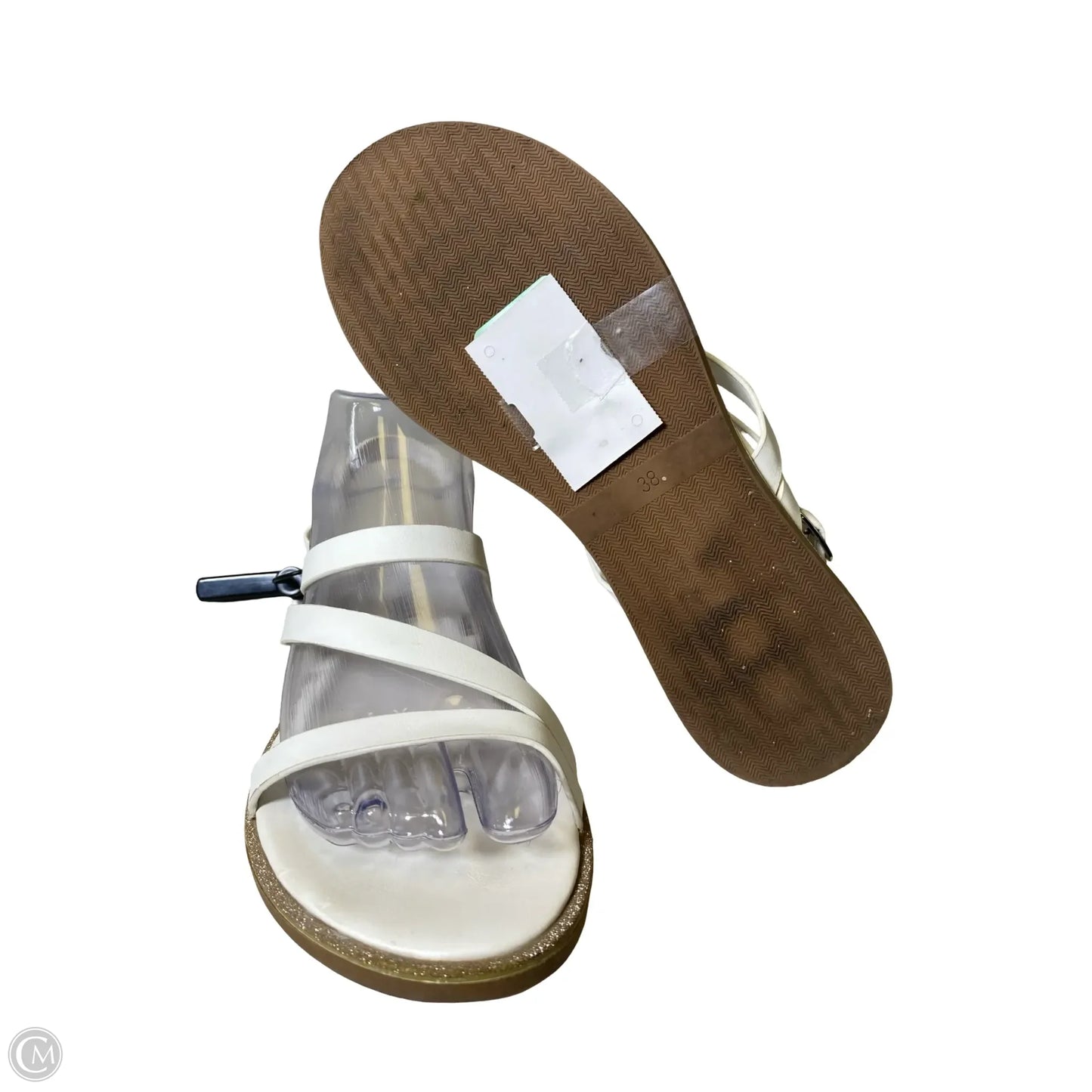 Sandals Flats By Spring Step In White, Size: 7.5