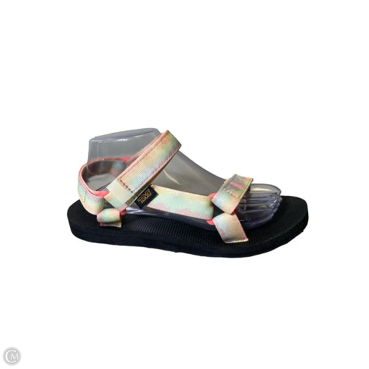 Sandals Flats By Teva In Multi-colored, Size: 9