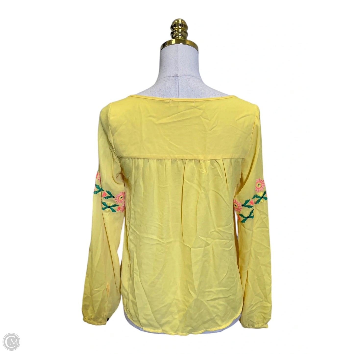 Blouse Long Sleeve By Gb In Multi-colored, Size: S