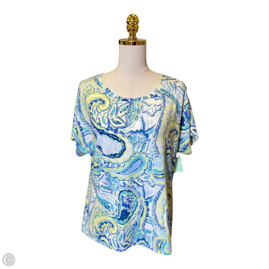 Top Short Sleeve By Chicos In Multi-colored, Size: M