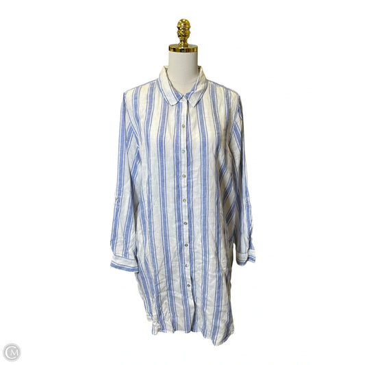 Dress Casual Midi By Tahari In Striped Pattern, Size: 1x