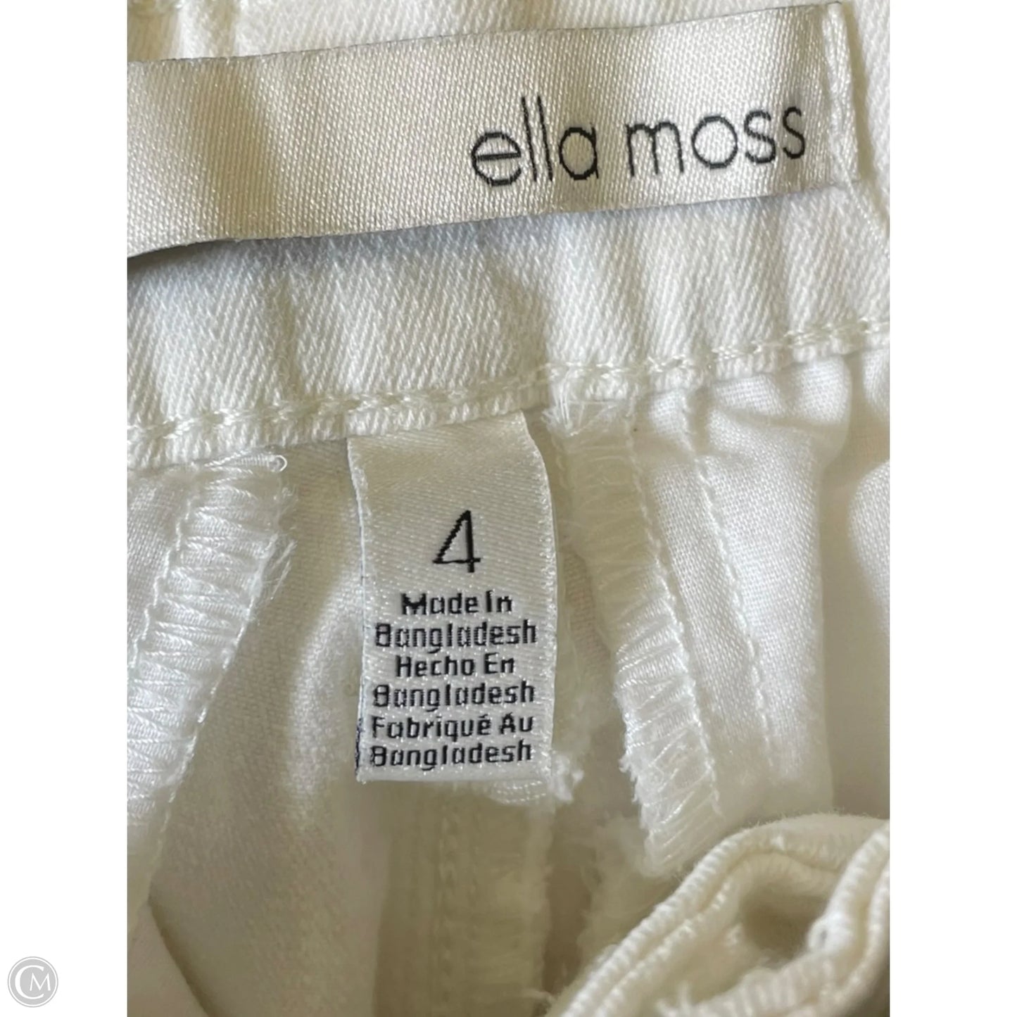 Jeans Wide Leg By Ella Moss In White, Size: 4
