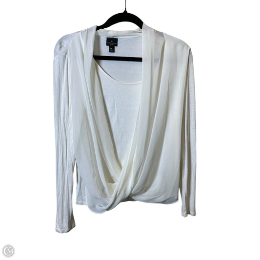 Top Long Sleeve By Worthington In White, Size: S