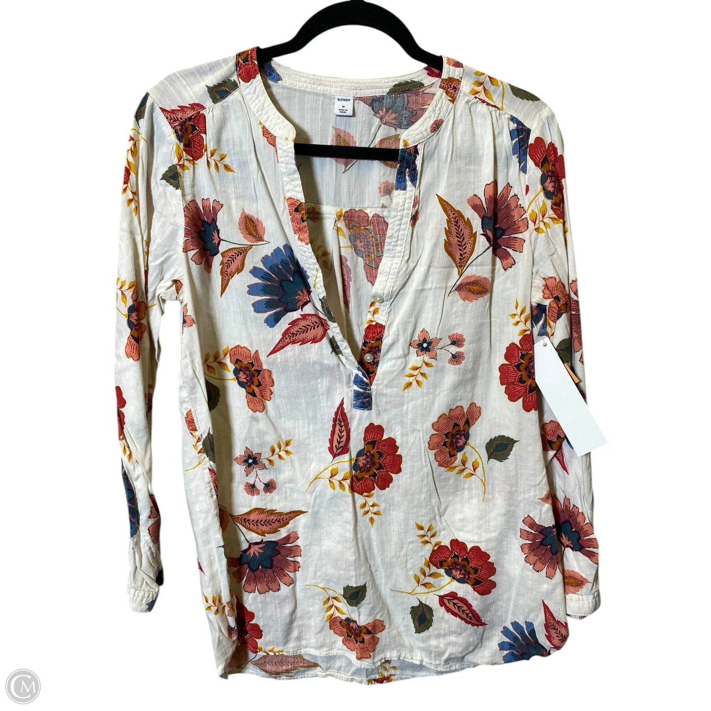 Top Long Sleeve By Old Navy In Floral Print, Size: M