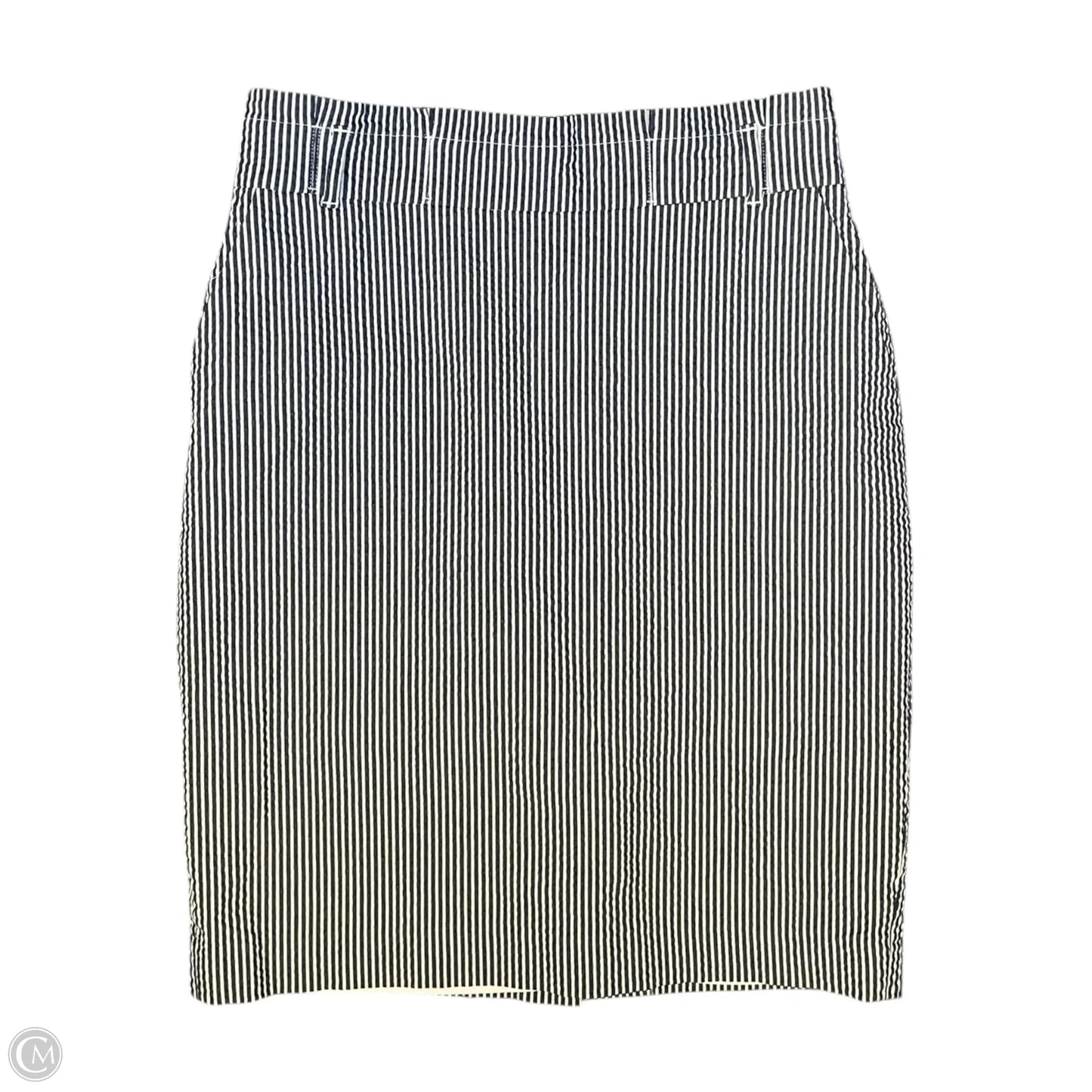 Skirt Midi By Ann Taylor In Striped Pattern, Size: 8