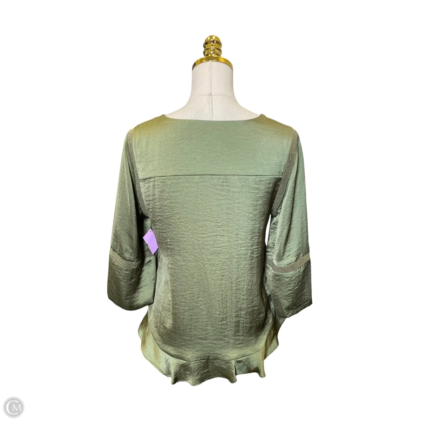 Blouse 3/4 Sleeve By Apt 9 In Green, Size: Xs