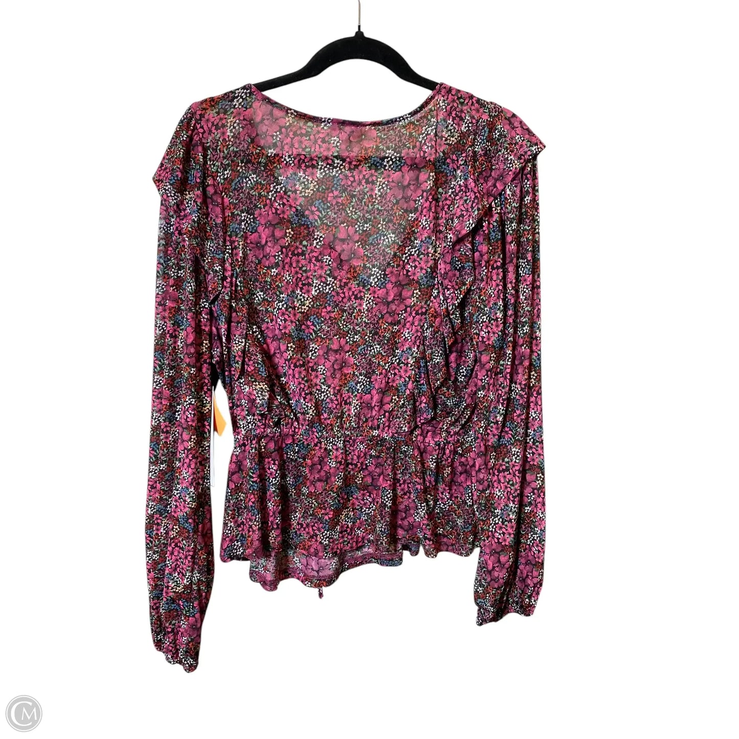 Top Long Sleeve By So In Floral Print, Size: Xl