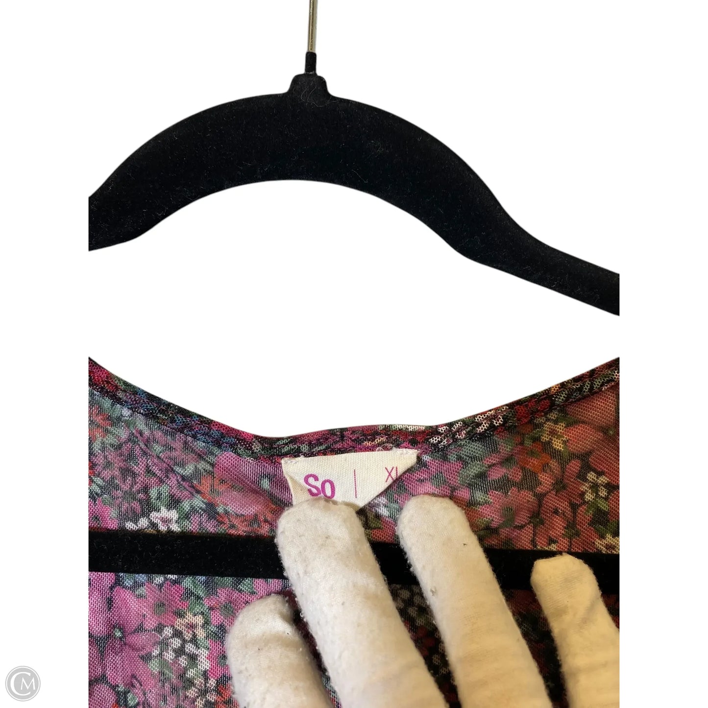Top Long Sleeve By So In Floral Print, Size: Xl