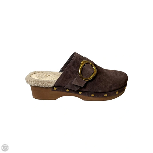Shoes Heels Platform By Vince Camuto In Brown & Gold, Size: 8.5