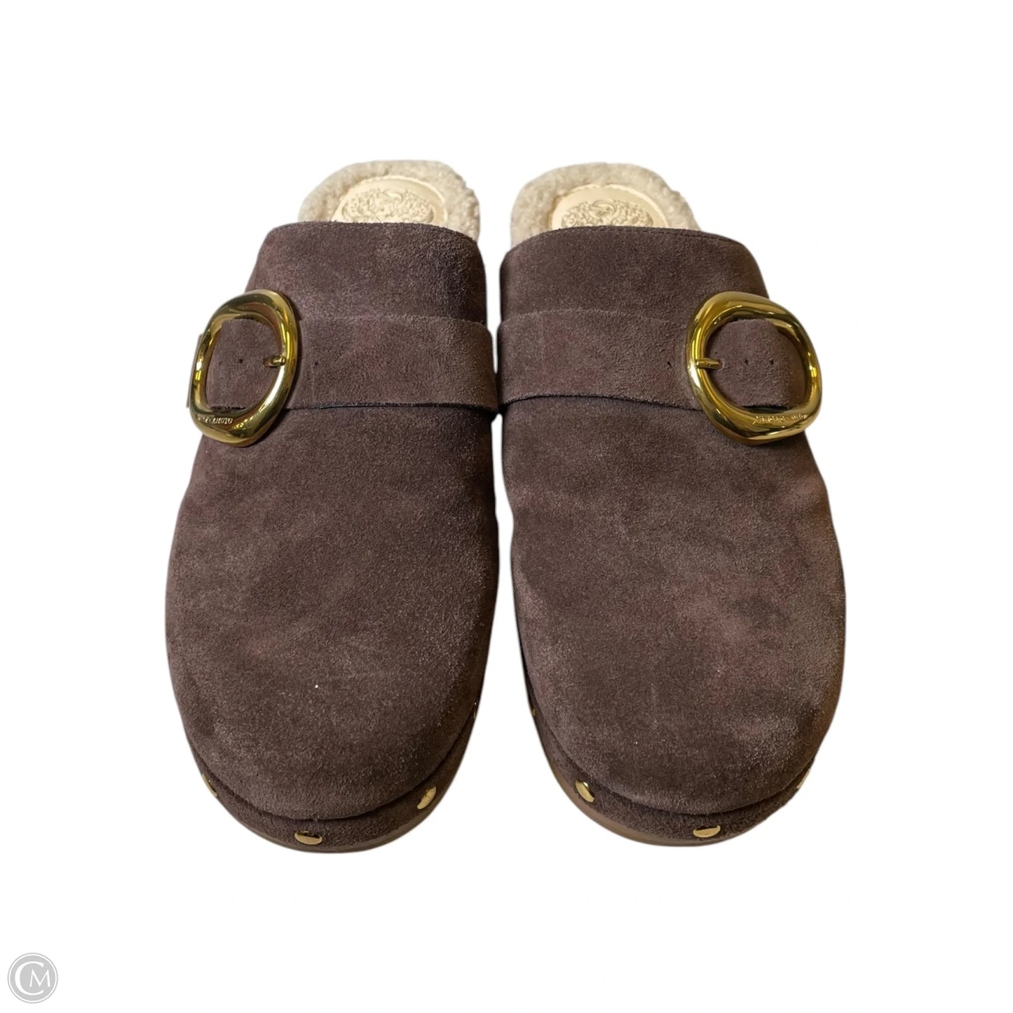 Shoes Heels Platform By Vince Camuto In Brown & Gold, Size: 8.5