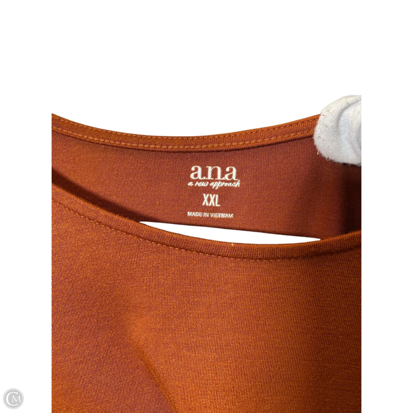 Top Long Sleeve By Ana In Orange, Size: Xxl