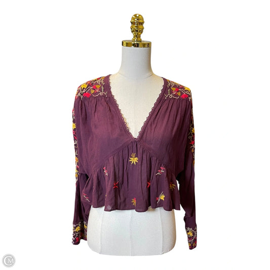 Top Long Sleeve By Free People In Multi-colored, Size: Xs