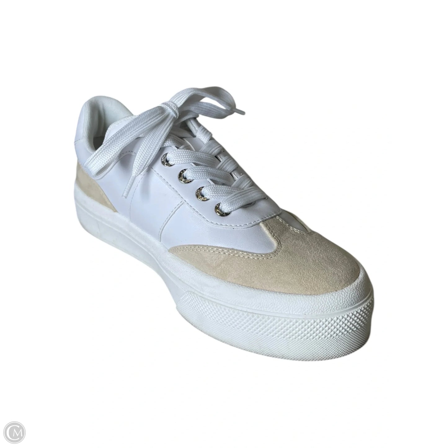 Shoes Athletic By J Slides In Cream & White, Size: 8