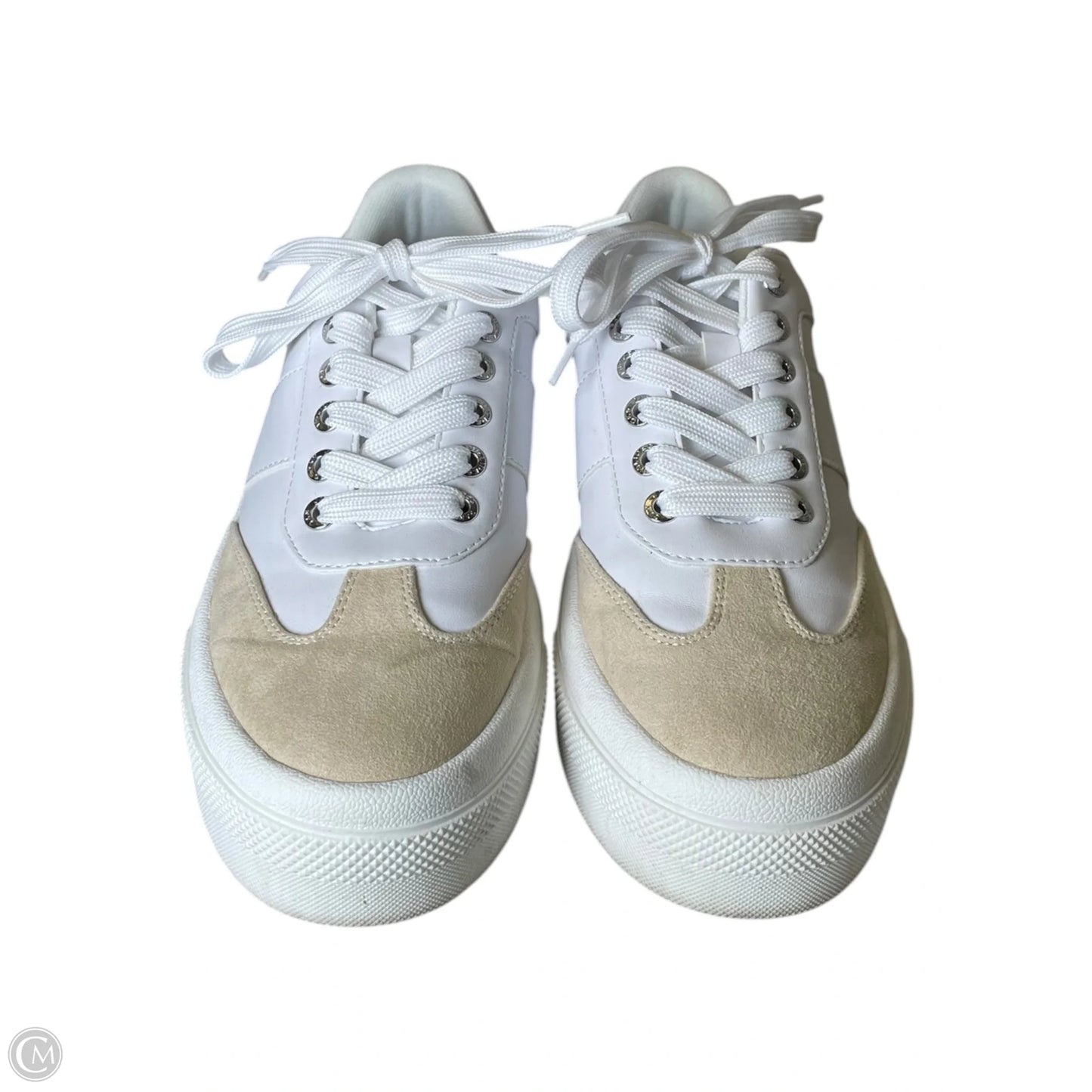 Shoes Athletic By J Slides In Cream & White, Size: 8
