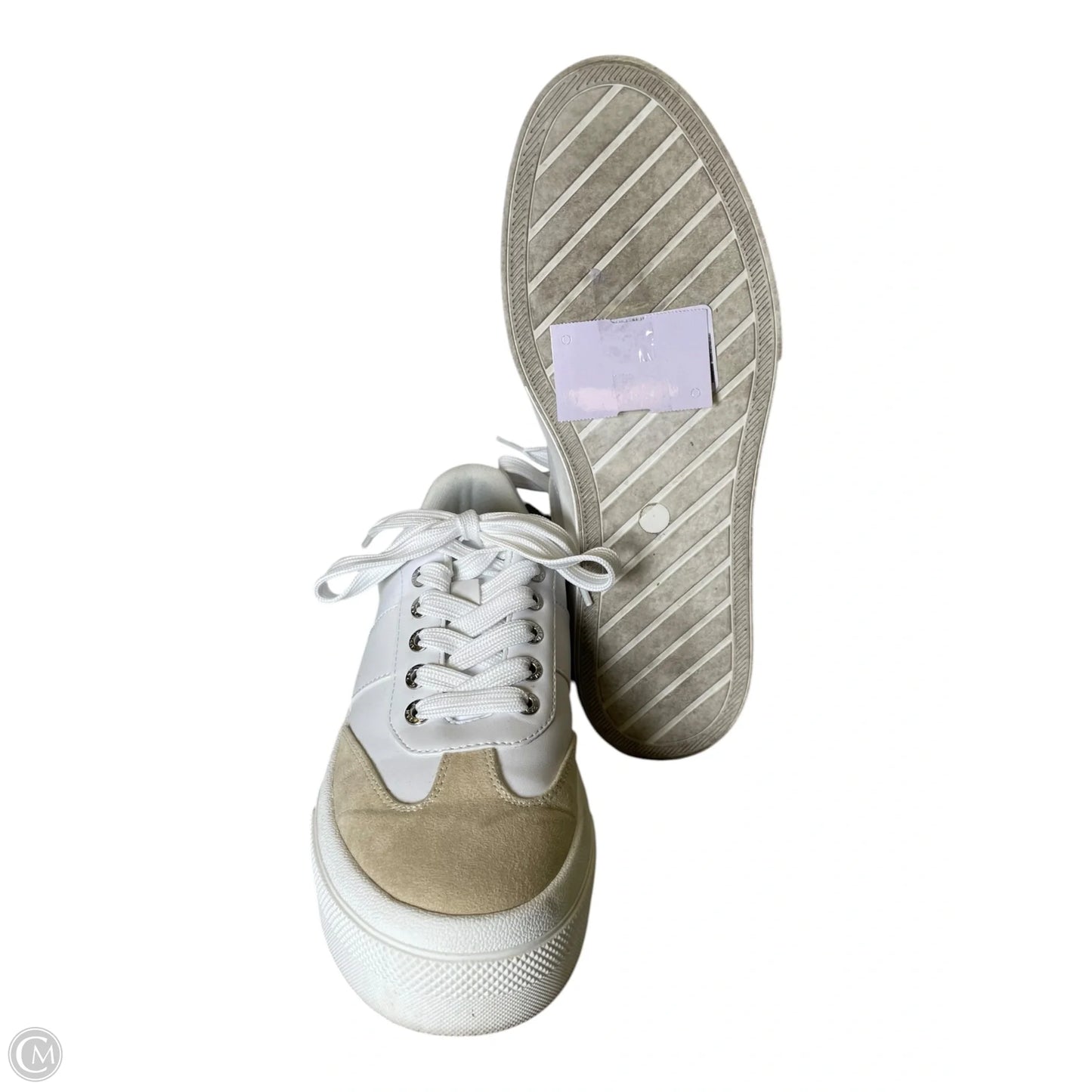 Shoes Athletic By J Slides In Cream & White, Size: 8