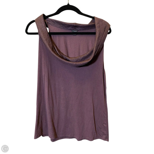 Top Short Sleeve By Ann Taylor In Purple, Size: Xl