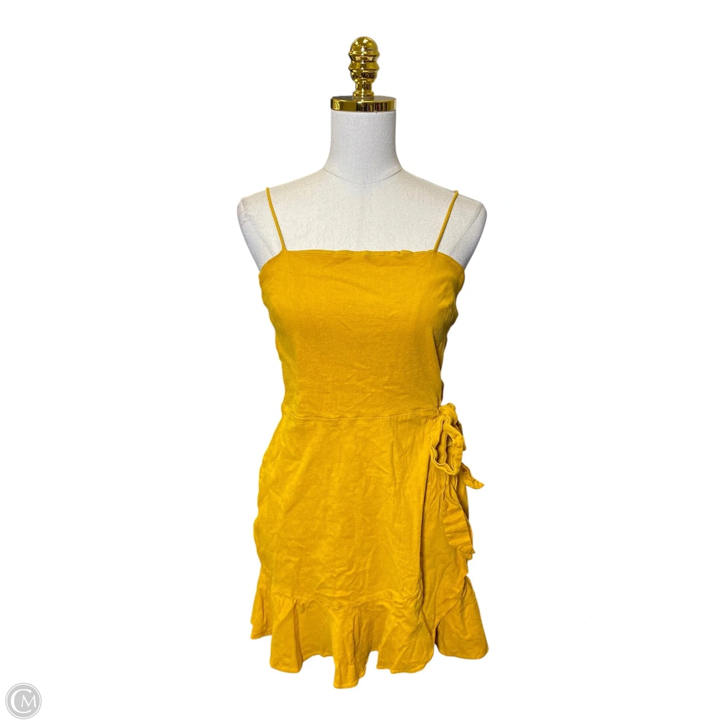Dress Casual Midi By Express In Yellow, Size: L