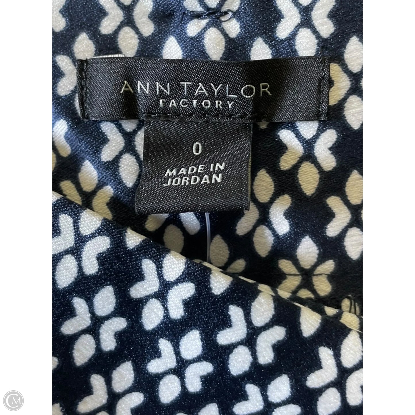 Pants Wide Leg By Ann Taylor In Blue & White, Size: 0
