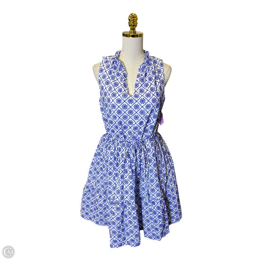 Dress Casual Midi By Draper James Rsvp In Blue & White, Size: L