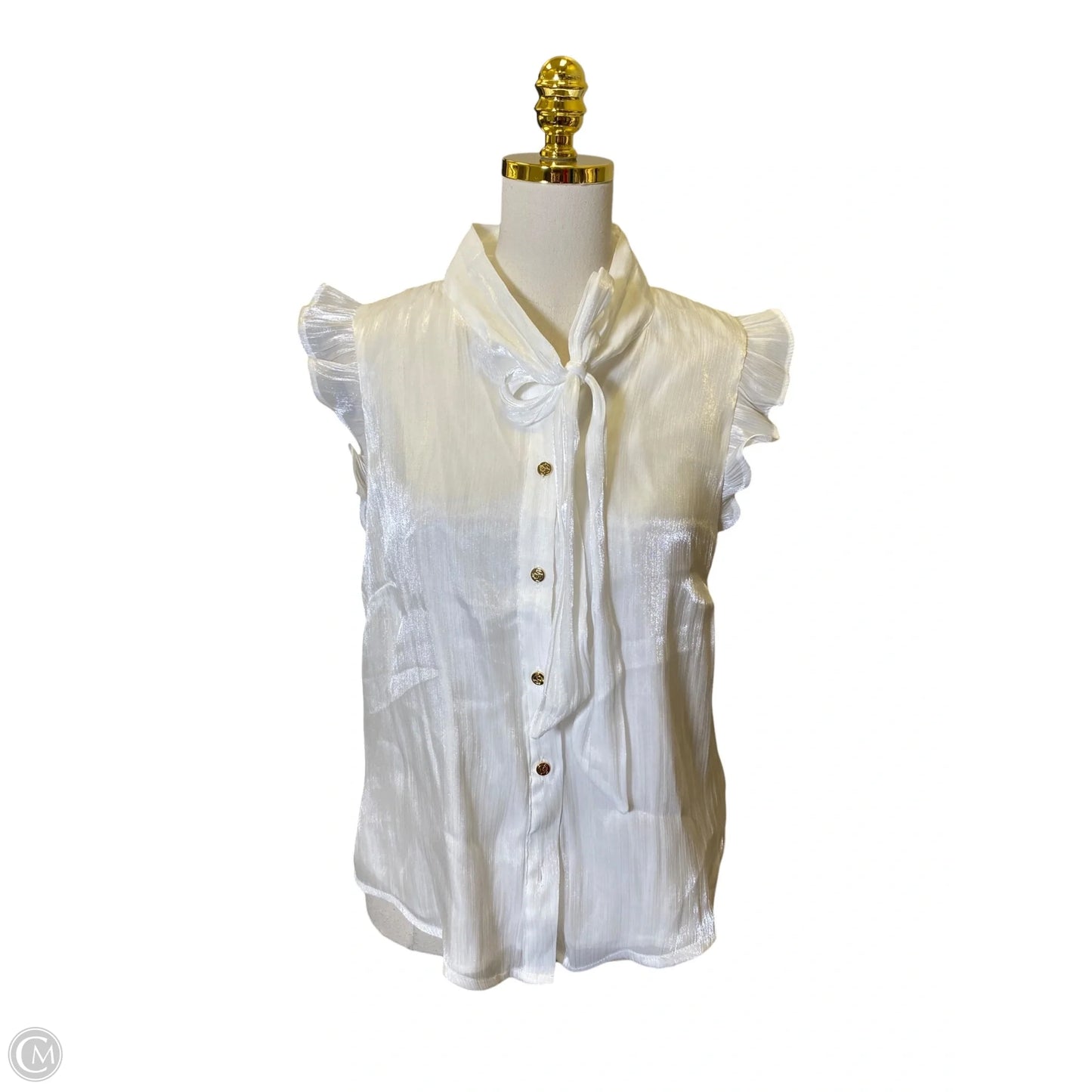 Blouse Sleeveless By Draper James In White, Size: M