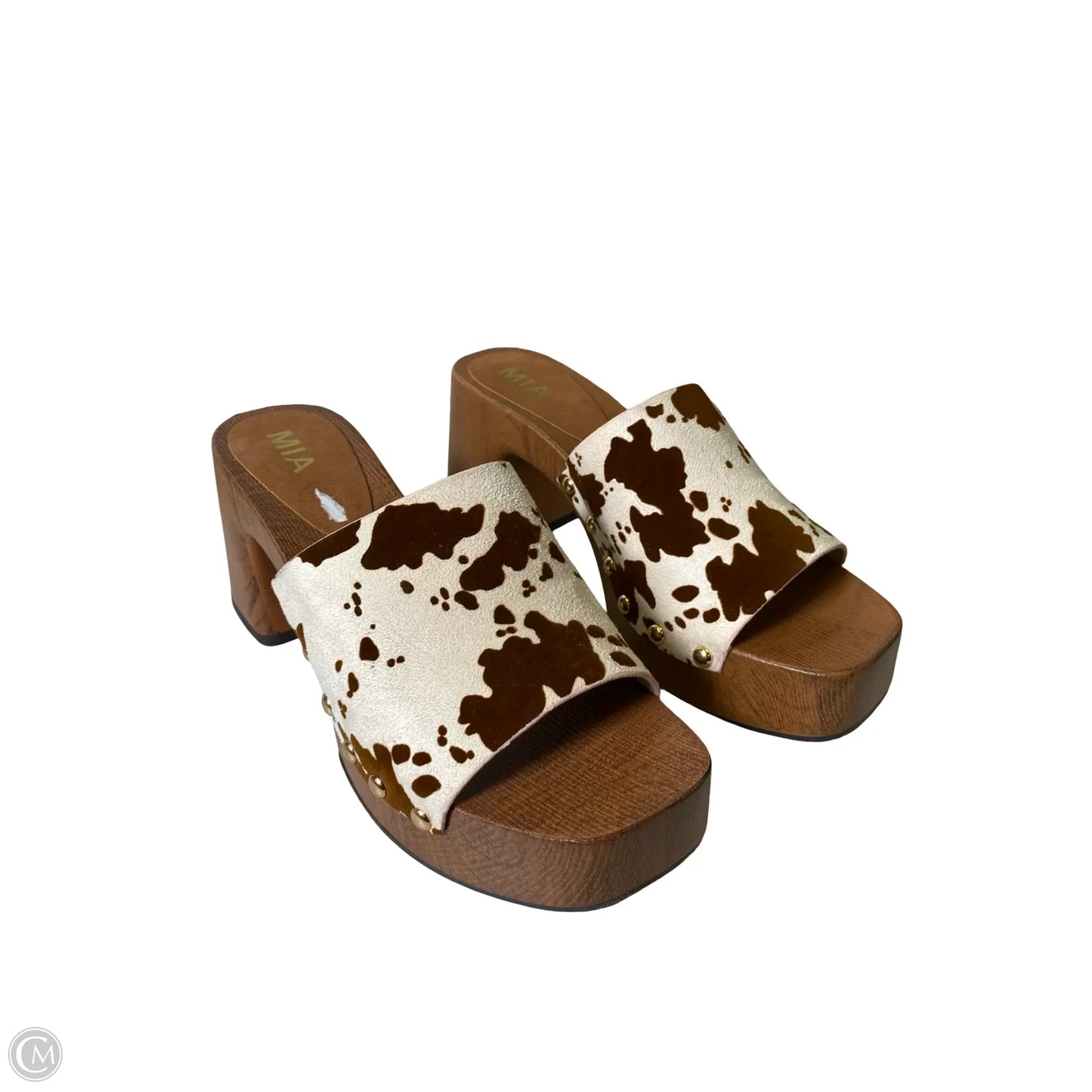 Shoes Heels Block By Mia In Animal Print, Size: 9.5