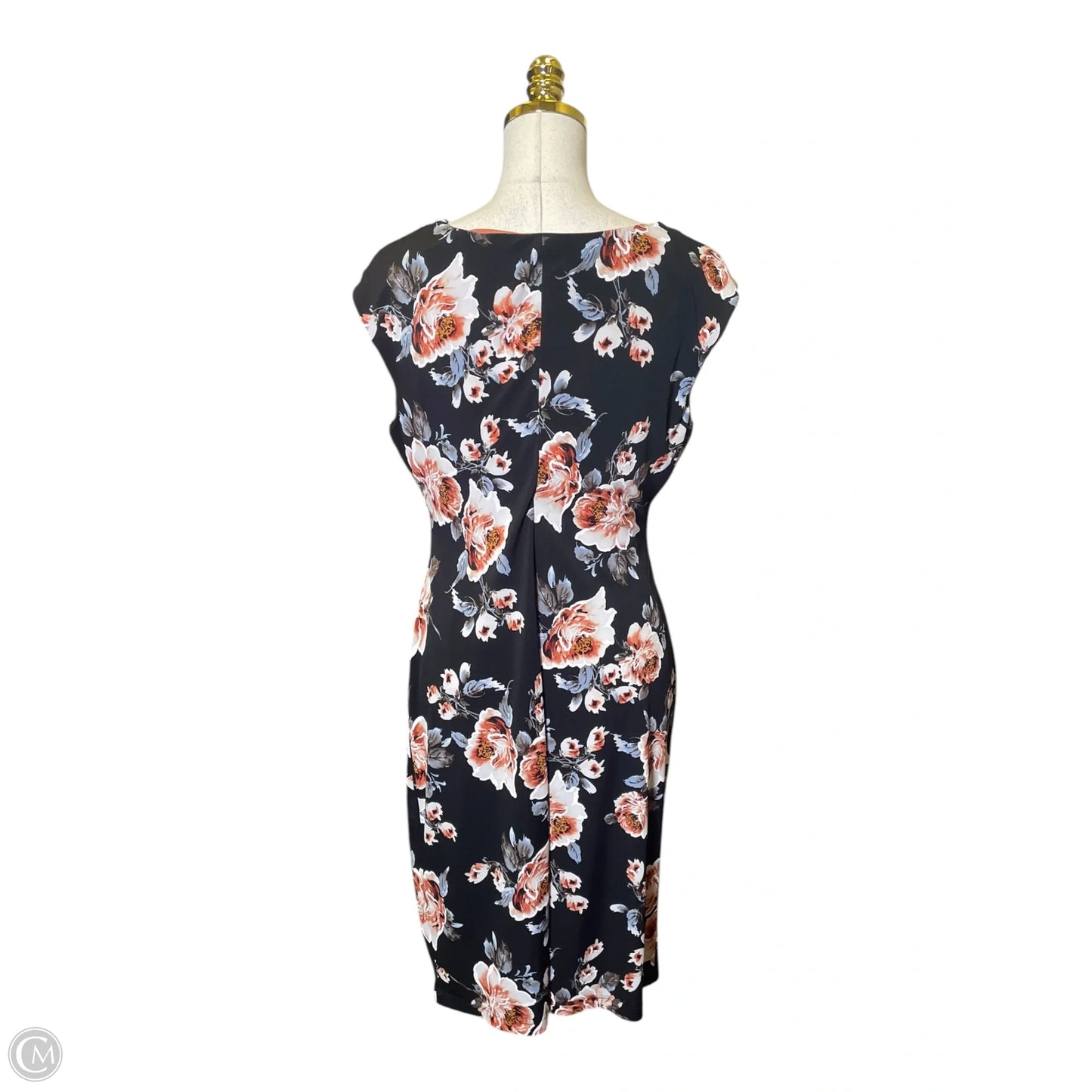 Dress Casual Midi By Connected Apparel In Floral Print, Size: 12