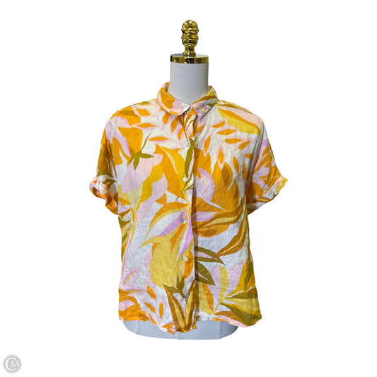 Top Short Sleeve By C And C In Multi-colored, Size: M
