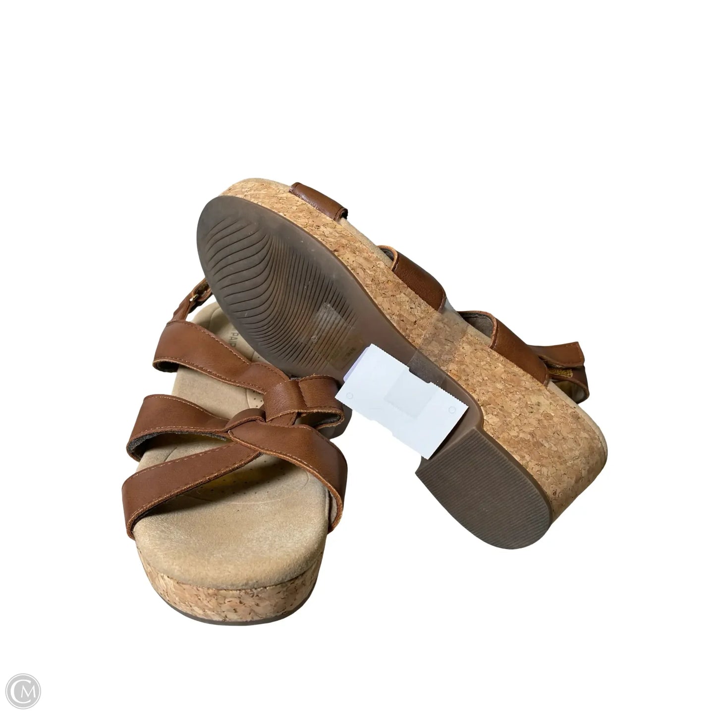 Sandals Heels Block By Dream Pairs In Brown, Size: 11