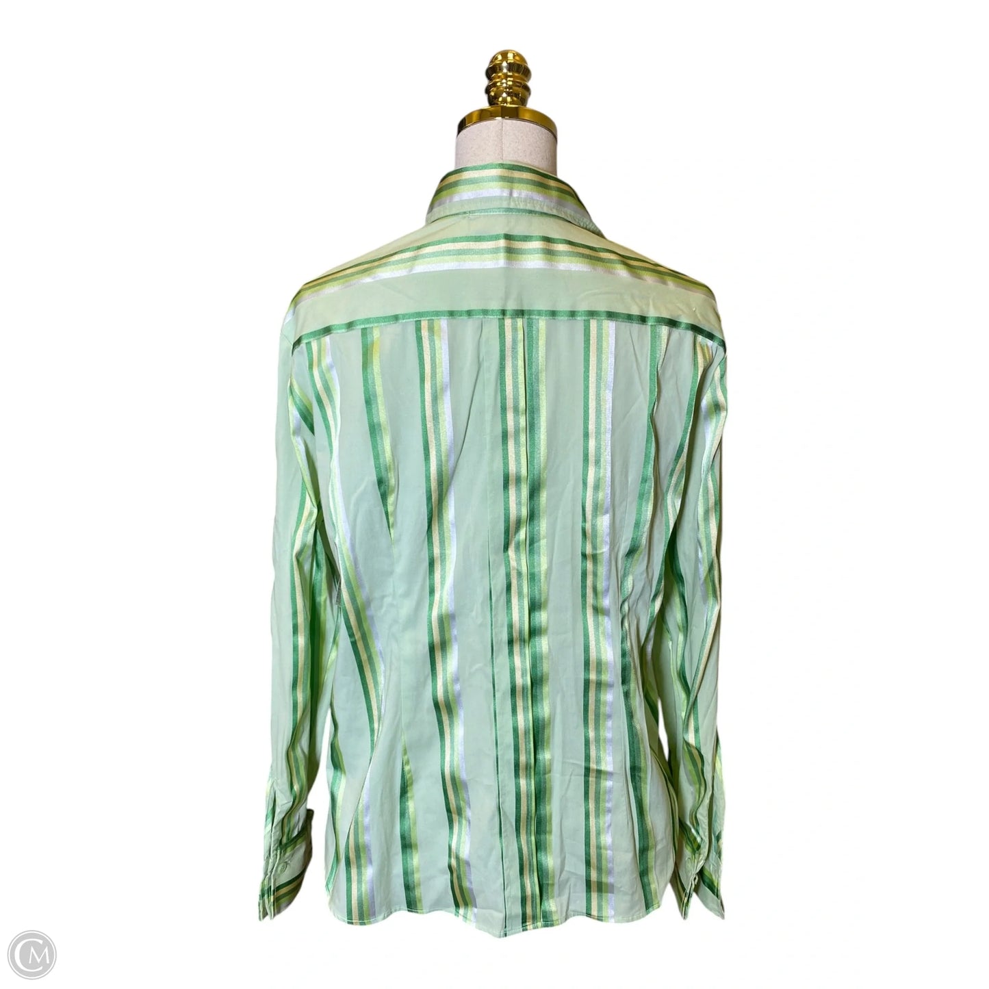 Blouse Long Sleeve By New York And Co In Green, Size: Xl