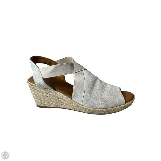 Sandals Heels Wedge By Sonoma In Tan, Size: 10