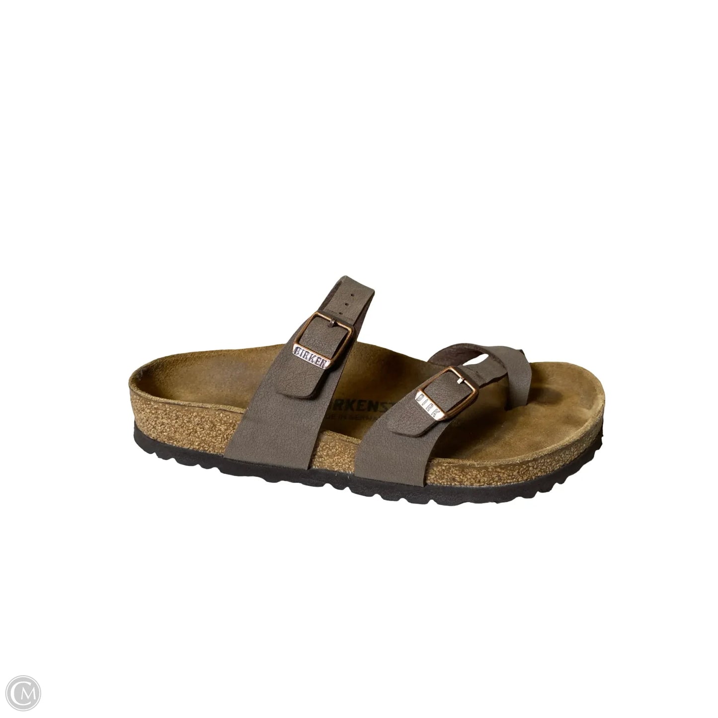 Sandals Flats By Birkenstock In Brown, Size: 5