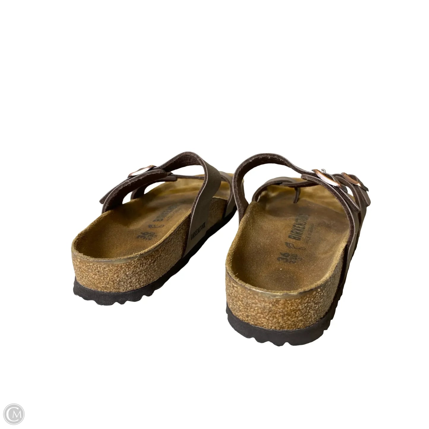 Sandals Flats By Birkenstock In Brown, Size: 5