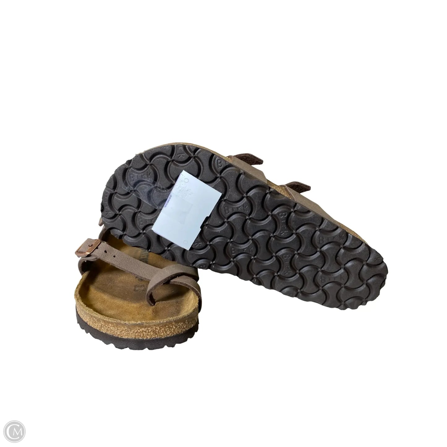 Sandals Flats By Birkenstock In Brown, Size: 5