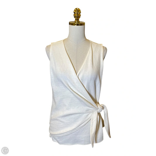 Top Sleeveless By Ann Taylor In Cream, Size: M