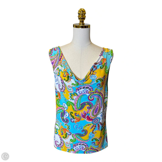 Blouse Sleeveless By Lauren By Ralph Lauren In Multi-colored, Size: L