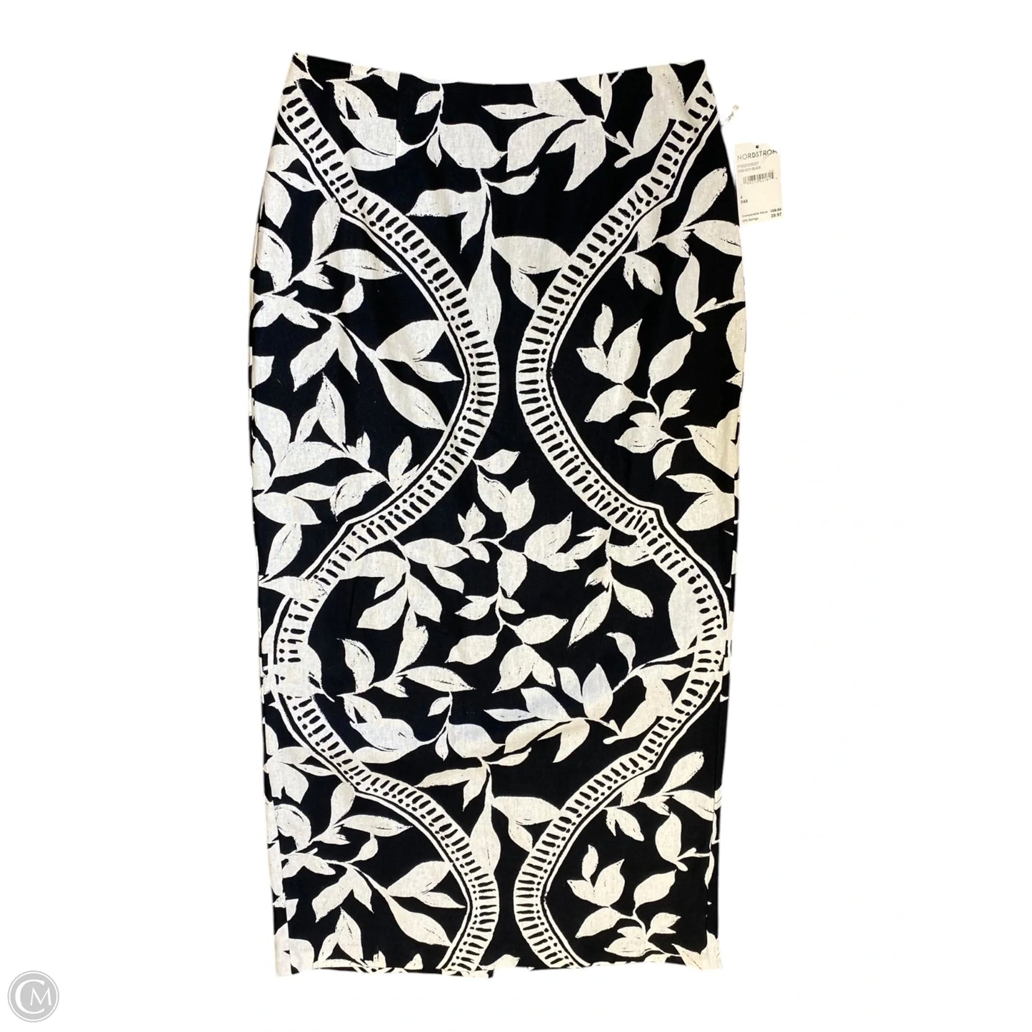 Skirt Maxi By Parker In Black & White, Size: 4