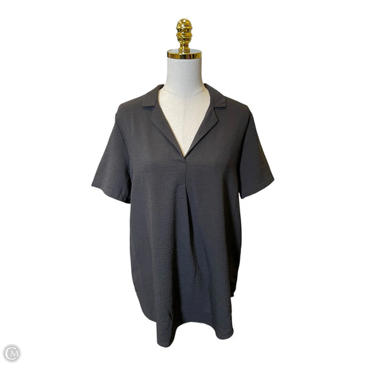 Blouse Short Sleeve By Hilary Radley In Black, Size: M