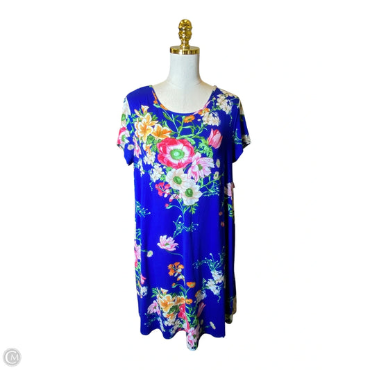 Dress Casual Midi By Clothes Mentor In Floral Print, Size: L