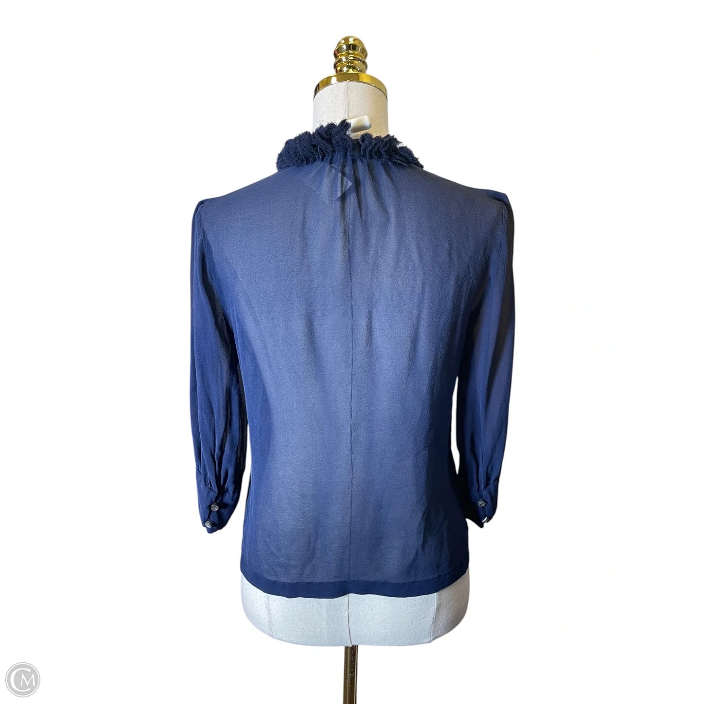 Blouse Long Sleeve By J. Crew In Blue, Size: 8