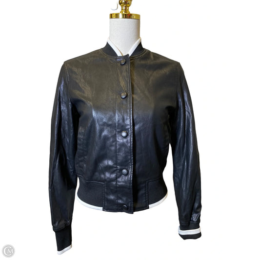 Jacket Leather By Armani Exchange In Black & White, Size: Xs