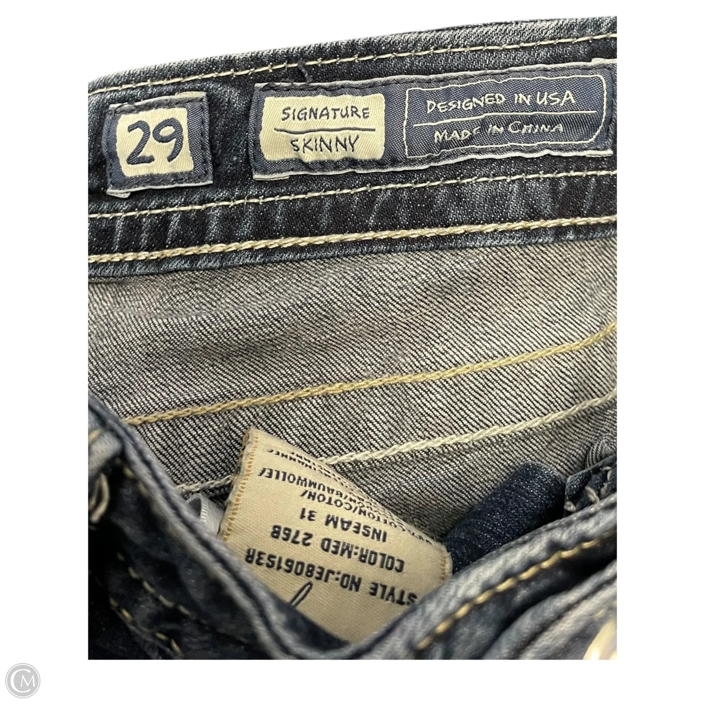 Jeans Skinny By Miss Me In Blue, Size: 8